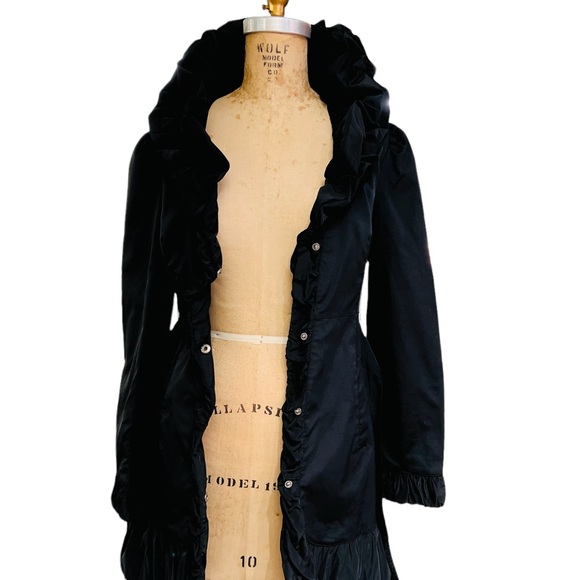 Blanc Noir Trench Coat Size Medium Fabric is cotton nylon spandex blend - Picture 3 of 16